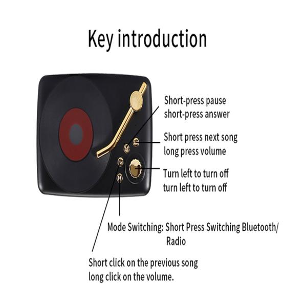 Retro Style Bluetooth Speaker (Brown)